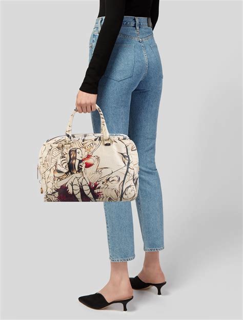 prada james jean bag|PRADA X JAMES JEAN Cervo Lux Fairy Print Large Double .